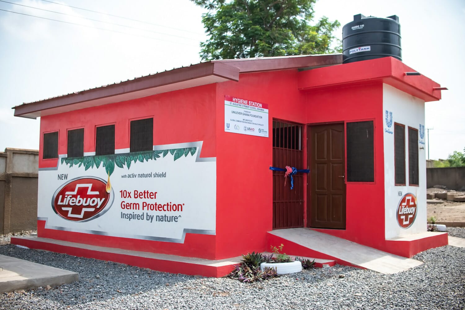 An 8-seater washroom facility constructed for St. Augustine Primary School under the Unilever partnership An-8-seater-washroom-facility-constructed-for-St.-Augustine-Primary-School-under-the-Unilever-partnership